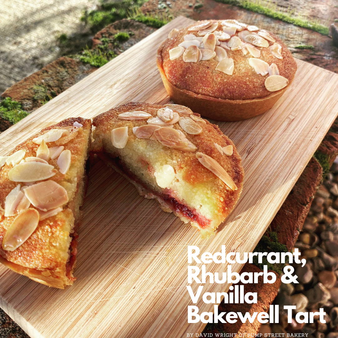 Redcurrant, Rhubarb & Vanilla Bakewell Tart