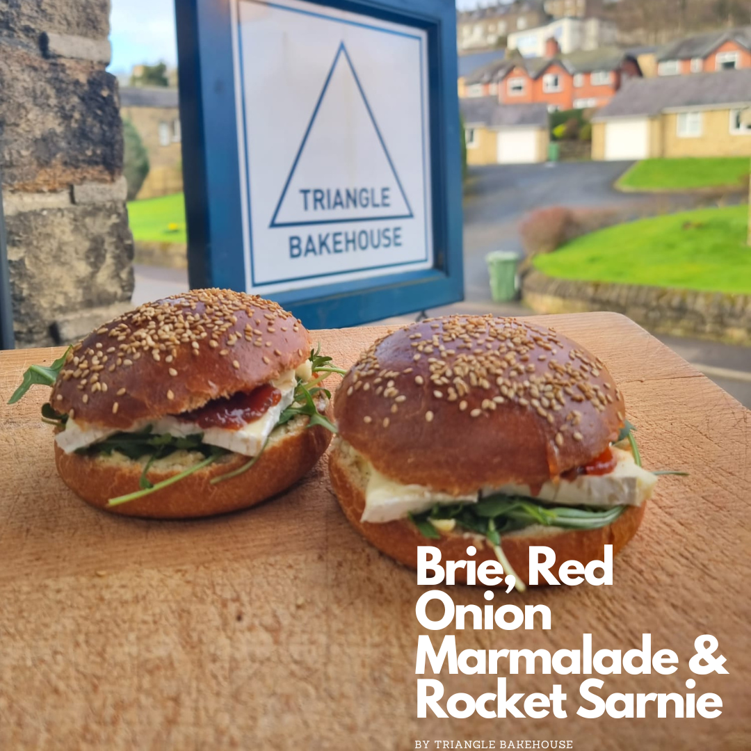 Brie, Red Onion Marmalade & Rocket Brioche Bun Sandwiches