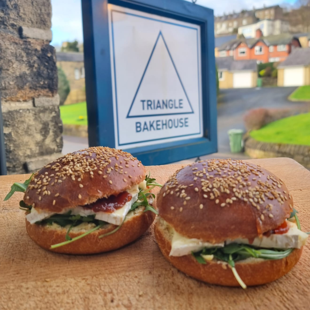 Brie, Red Onion Marmalade & Rocket Brioche Bun Sandwiches